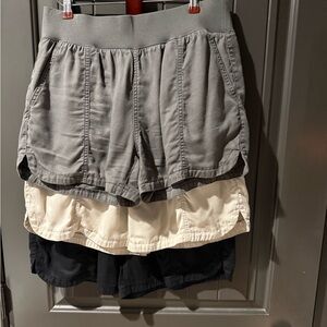 Women's Cargo Shorts in Green Cream, and Black